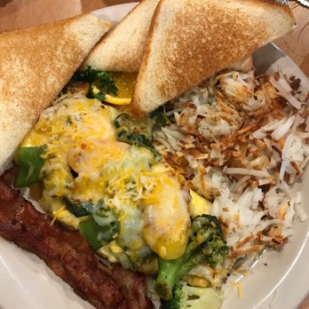 Andy’s Kitchen - Veggie omelette with a side of bacon and toast - American Near Me - Cypress, Texas Andy’s Kitchen - Veggie omelette with a side of bacon and toast - American Near Me - Cypress, Texas
