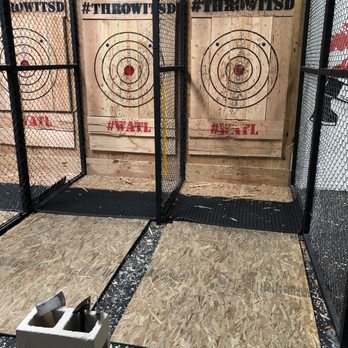 Throw It! - Side by side throwing cage - Axe Throwing Near Me - San Diego, California Throw It! - Side by side throwing cage - Axe Throwing Near Me - San Diego, California