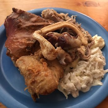 Casey's Buffet and BBQ - Some chicken, BBQ, pigs feet, slaw and tater salad - Southern Near Me - Wilmington, North Carolina Casey's Buffet and BBQ - Some chicken, BBQ, pigs feet, slaw and tater salad - Southern Near Me - Wilmington, North Carolina