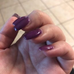 Polish doesn't cover entire nail.