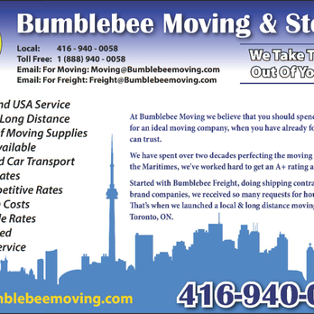Bumblebee Moving & Storage - Movers Near Me - Toronto, Ontario Bumblebee Moving & Storage - Movers Near Me - Toronto, Ontario