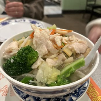 New Mulan Chinese Restaurant - This was the chicken noodle soup.. sooo delicious! - Chinese Near Me - Indio, California