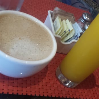Shaky Alibi - Latte and fresh squeezed orange juice. - Coffee & Tea Near Me - Los Angeles, California Shaky Alibi - Latte and fresh squeezed orange juice. - Coffee & Tea Near Me - Los Angeles, California