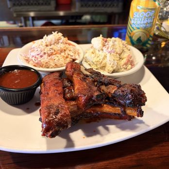 Dizzy Chicken Barbecue - Half rack of barbecued ribs with two sides - Barbeque Near Me - Saratoga Springs, New York Dizzy Chicken Barbecue - Half rack of barbecued ribs with two sides - Barbeque Near Me - Saratoga Springs, New York
