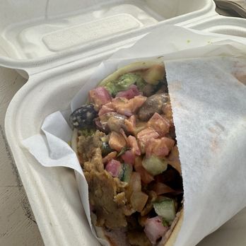 Hummus Republic  - Gyro pita with many topping options - Salad Near Me - Huntington Beach, California