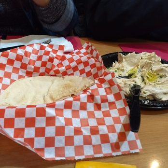 Aristo Cafe - Update! Went back    Pictured, fresh, hand made hummus and pita, and Chicken Schwarma.....Yum! - Mediterranean Near Me - El Segundo, California