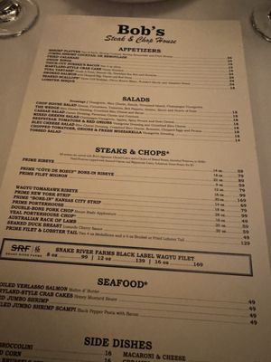Menu photo 1 Bob's Steak & Chop House - Austin Downtown Austin, TX Menu photo 1 Bob's Steak & Chop House - Austin Downtown Austin, TX