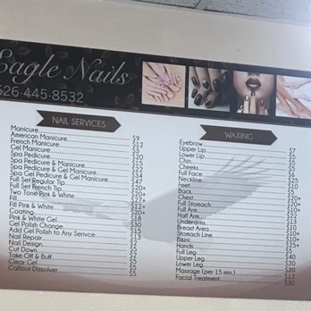 Eagle Nails - Price chart - Nail Salons Near Me - Arcadia, California