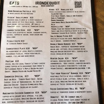 Irondequoit Beer Company - Menu - Breweries Near Me - Rochester, New York