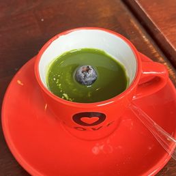 Matcha coconut pudding