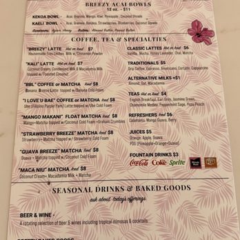 Breezy - Menu - spring 2026 - Breakfast & Brunch Near Me - San Juan Capistrano, California