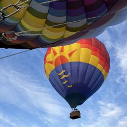 The two sunset balloons aloft