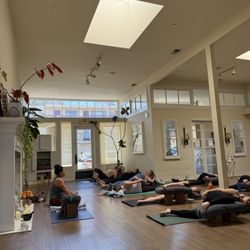Earth and Expansion - Savasana (resting pose) at the end of prenatal class. The Green Yogi Mlk