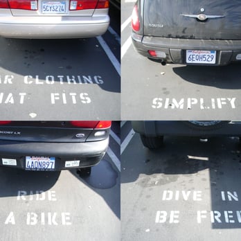 The CAMP - Very cool little Inspirational message spray painted on parking spaces. - Shopping Centers Near Me - Costa Mesa, California The CAMP - Very cool little Inspirational message spray painted on parking spaces. - Shopping Centers Near Me - Costa Mesa, California