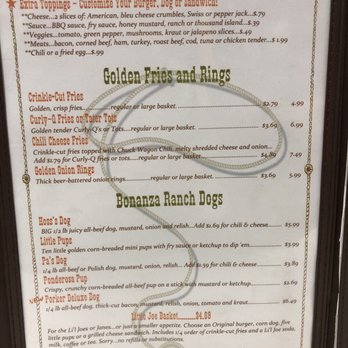 Bonanza Drive-Up - Menu - Burgers Near Me - Cottage Grove, Oregon Bonanza Drive-Up - Menu - Burgers Near Me - Cottage Grove, Oregon