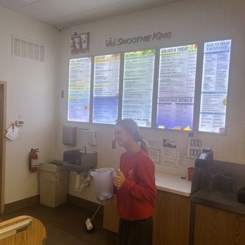 Smoothie King - this young lady was very cheerful and explained all the smoothies to us! - Juice Bars & Smoothies Near Me - Round Rock, Texas
