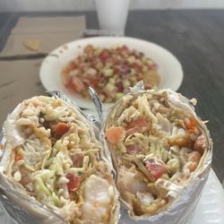 Tacos Baja - Baja burrito and Tostada Ceviche De Camaron