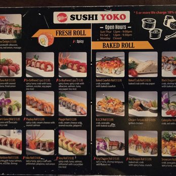 Sushi Yoko - Menu - Japanese Near Me - Gardena, California