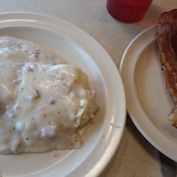 Best Diner - Biscuits n' gravy with a side of bacon. - Diners Near Me - Greensboro, North Carolina Best Diner - Biscuits n' gravy with a side of bacon. - Diners Near Me - Greensboro, North Carolina