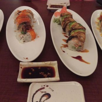 Midori Sushi - Excellent rolls: Hot Night, Spider Roll, Eel Roll, and rainbow rolls were all huge and tasty. Super Value, and Great Friendly Service. - Japanese Near Me - Austin, Texas