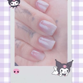 T spa Nails - Ombré French tip gel on natural nails with unicorn chrome powder - Nail Salons Near Me - Tumwater, Washington