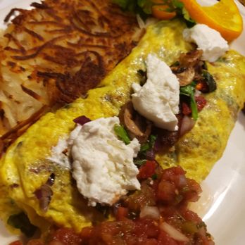 Omelette Inn - Italian omelette with sausage, goat cheese and other yummy fillings. Forgot the name but will order again! - Breakfast & Brunch Near Me - Long Beach, California Omelette Inn - Italian omelette with sausage, goat cheese and other yummy fillings. Forgot the name but will order again! - Breakfast & Brunch Near Me - Long Beach, California