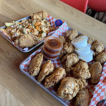Stuffd Wings - What I order. The fries and 5 of each wing - Chicken Wings Near Me - Houston, Texas Stuffd Wings - What I order. The fries and 5 of each wing - Chicken Wings Near Me - Houston, Texas