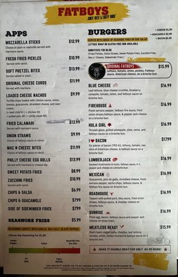 Menu photo 2 Fatboys - Destin Destin, FL
