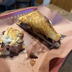 Barrel Smoke BBQ - Brisket grilled cheese