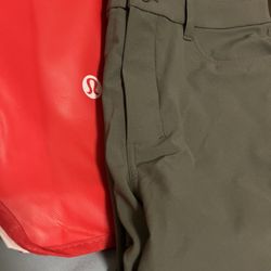 Lululemon - Hemmed abc pants for men. Army green color.