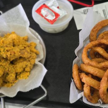 Don Chicken - Onion rings (side), and Purings (Cheetos) Chicken (small) - Korean Near Me - New City, New York