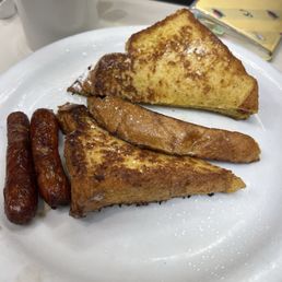 French toast 4 halves & sausage links!