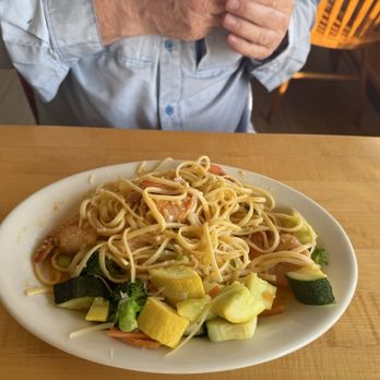 Sunset Grill - Shrimp scampi. The vegetables were cold. They were the same vegetables that were served on the side of my prime rib. - Steakhouses Near Me - Moab, Utah