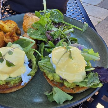 Abejas - Avocado and fermented chili benedict - New American Near Me - Golden, Colorado
