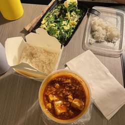 Ma Po Tofu & Egg and Green Leeks