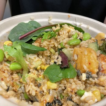 Hawaii Grill and Poke - My friend's custom bowl, definitely slightly larger size bowl than mine.... DAMN - Hawaiian Near Me - Watauga, Texas