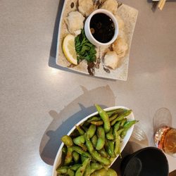 Nippon Sushi - Bloomfield - Spicy Garlic Edamame and snd  Shumai