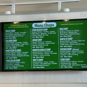 Chop Stop - Menu - Salad Near Me - Temecula, California Chop Stop - Menu - Salad Near Me - Temecula, California