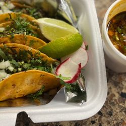 Don Goyo Mexican and Salvadorian restaurant - 3 Piece Birria Wet Tacos