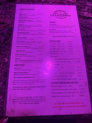 Menu photo 8 La Lanterna Restaurant & Caffe Yonkers, NY
