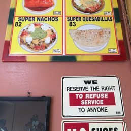 Part of the menu. Part of the menu.
