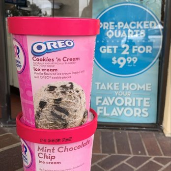 Baskin-Robbins - Yummy classic Oreo's Cookie & Cream & Mint Chocolate Chip. 2 pre package pints for $ 9.99 2.21.21 - Ice Cream & Frozen Yogurt Near Me - Yorba Linda, California Baskin-Robbins - Yummy classic Oreo's Cookie & Cream & Mint Chocolate Chip. 2 pre package pints for $ 9.99 2.21.21 - Ice Cream & Frozen Yogurt Near Me - Yorba Linda, California