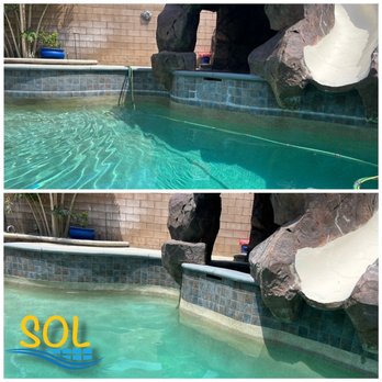 Sol Pool Tile Cleaning - Tile before and after - Pool Cleaners Near Me Sol Pool Tile Cleaning - Tile before and after - Pool Cleaners Near Me