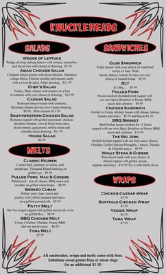 Menu photo 8 Knuckleheads Wallingford, CT
