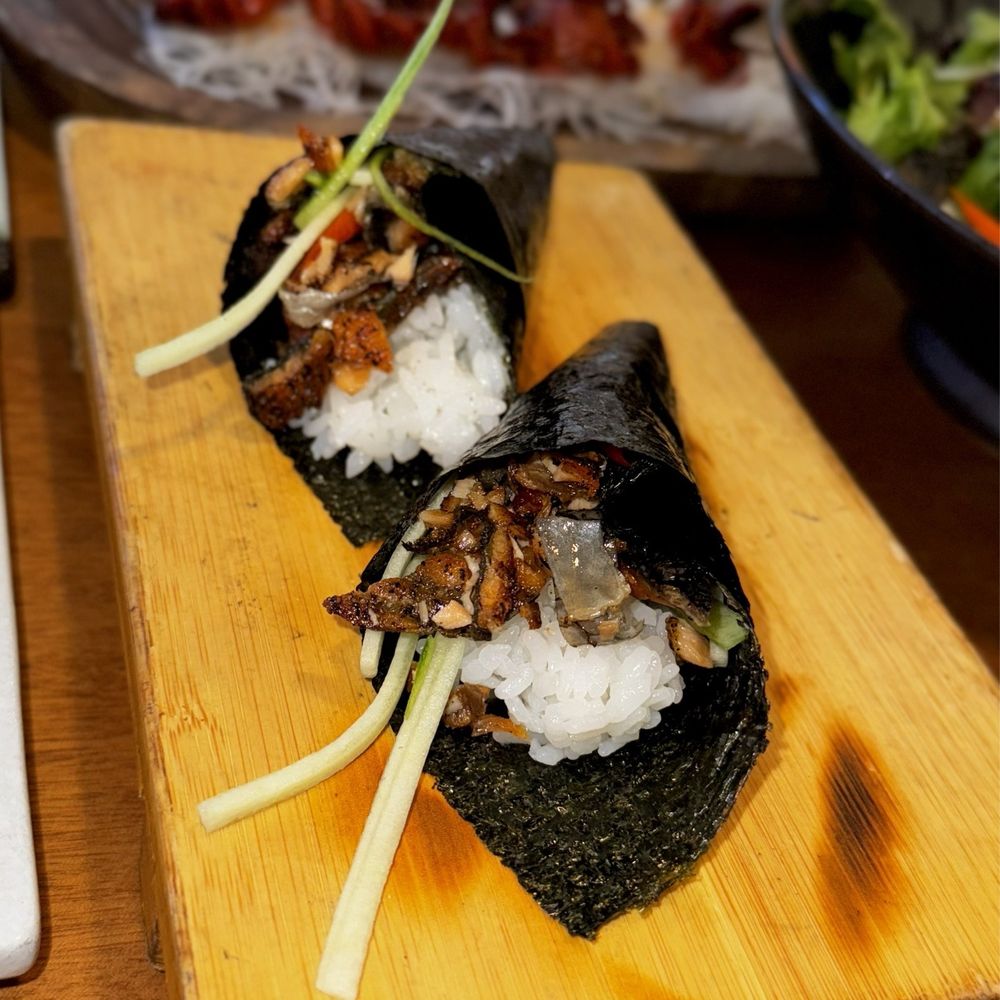 DAI Sushi - Salmon Skin Hand Rolls - Japanese Near Me - Westminster, California DAI Sushi - Salmon Skin Hand Rolls - Japanese Near Me - Westminster, California