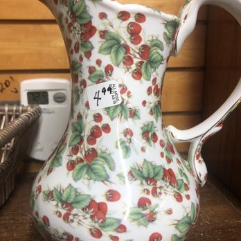 Autism Thrift - My new strawberry chintz pitcher, only $5! I love a strawberry print. - Thrift Stores Near Me - Boca Raton, Florida
