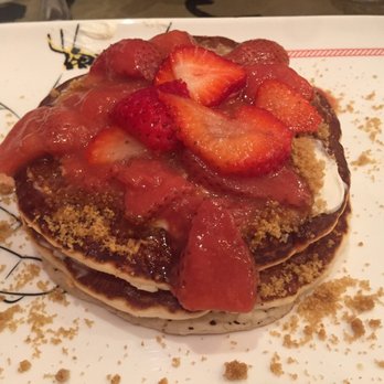 Breakfast Republic - January menu special- strawberry cheesecake pancakes! Ahh-mazing - Breakfast & Brunch Near Me - Encinitas, California