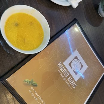 Shatter Abbas - Welcome Soup + Menu - Persian/Iranian Near Me - Toronto, Ontario Shatter Abbas - Welcome Soup + Menu - Persian/Iranian Near Me - Toronto, Ontario