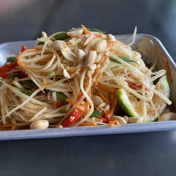 Moo Dang - Green papaya salad - Thai Near Me - Reno, Nevada Moo Dang - Green papaya salad - Thai Near Me - Reno, Nevada
