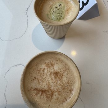 The Porch - Brown sugar + oat and dirty Matcha latte - Coffee & Tea Near Me - Lake Geneva, Wisconsin